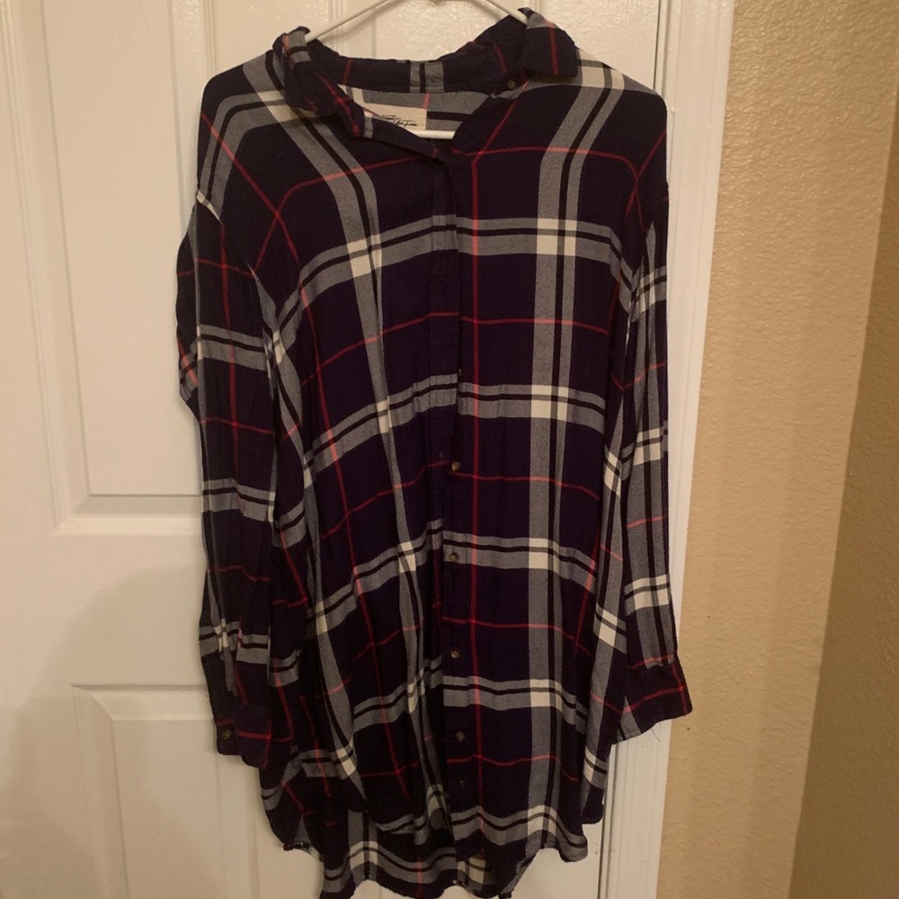 Flannel Print Tunic